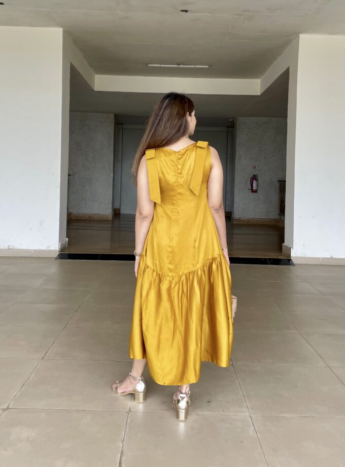 Mustard Bow Dress