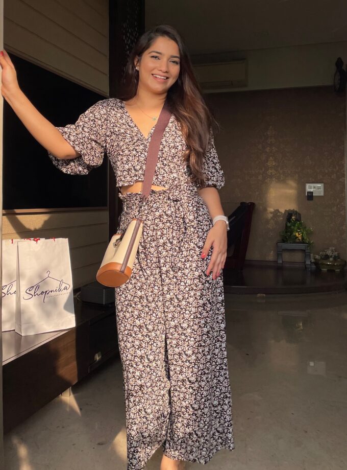 Black Floral Printed Co-ords