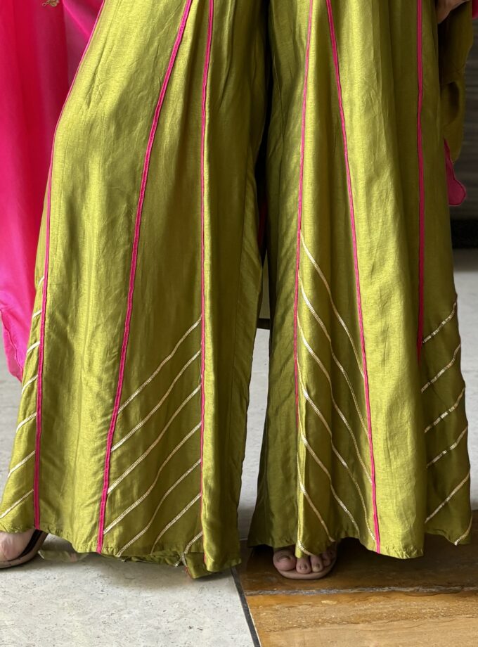 Mehendi Green Gota patti Suit