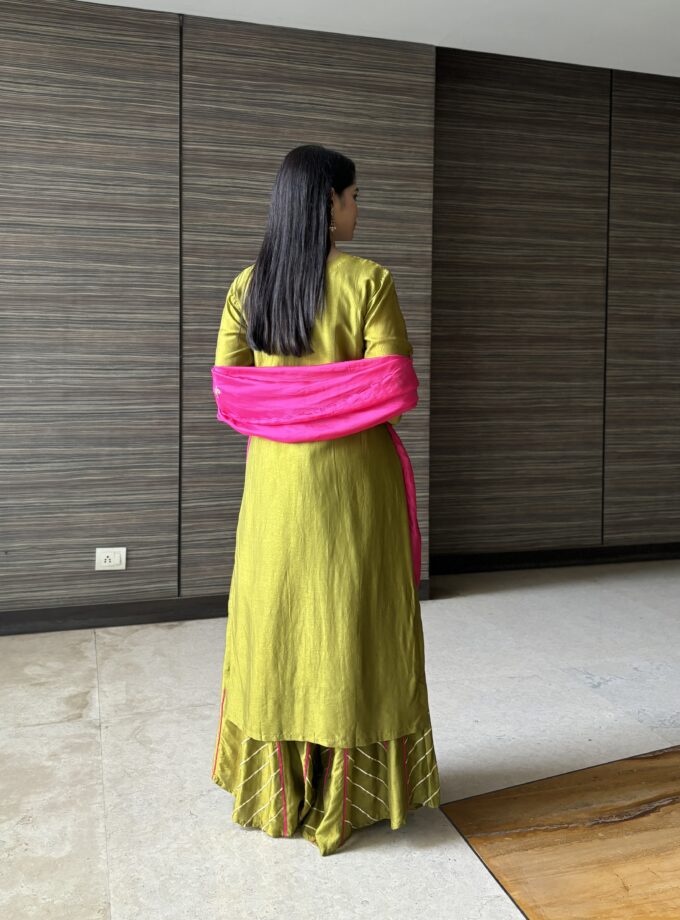 Mehendi Green Gota patti Suit