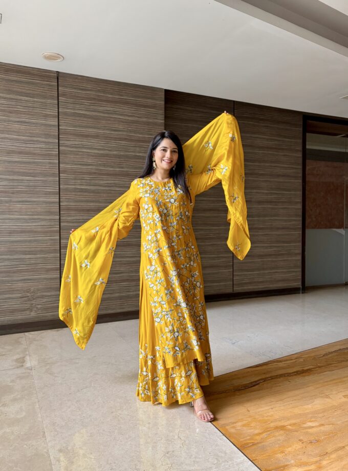 Yellow Embroidered Suit