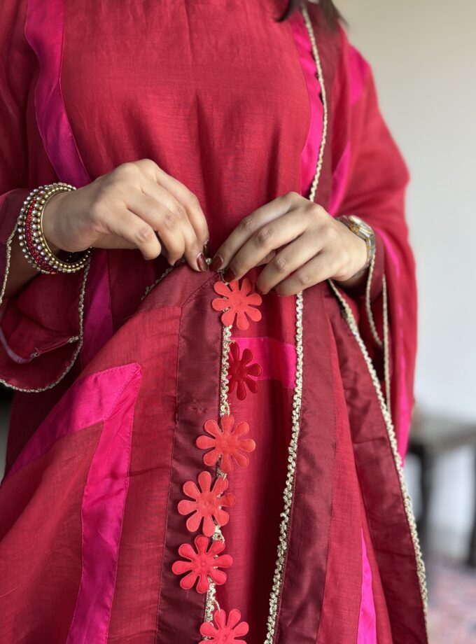 Red Kurta Set