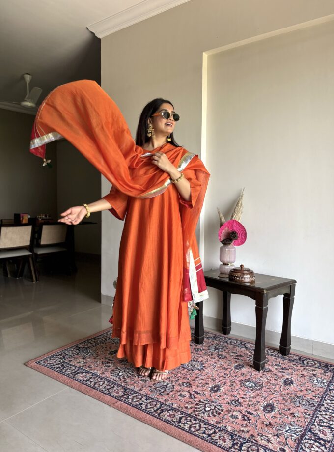 Orange Kurta Set