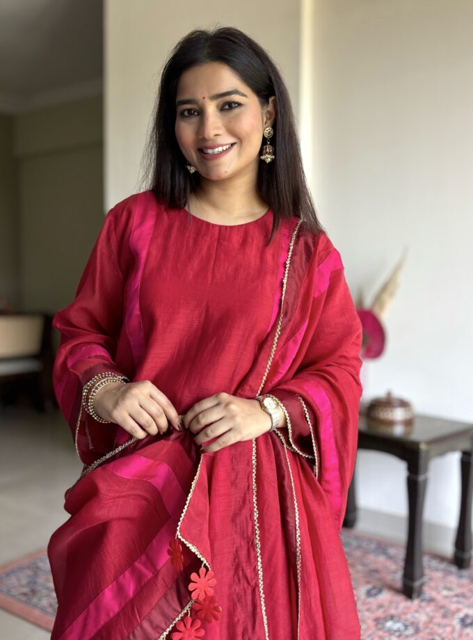Red Kurta Set